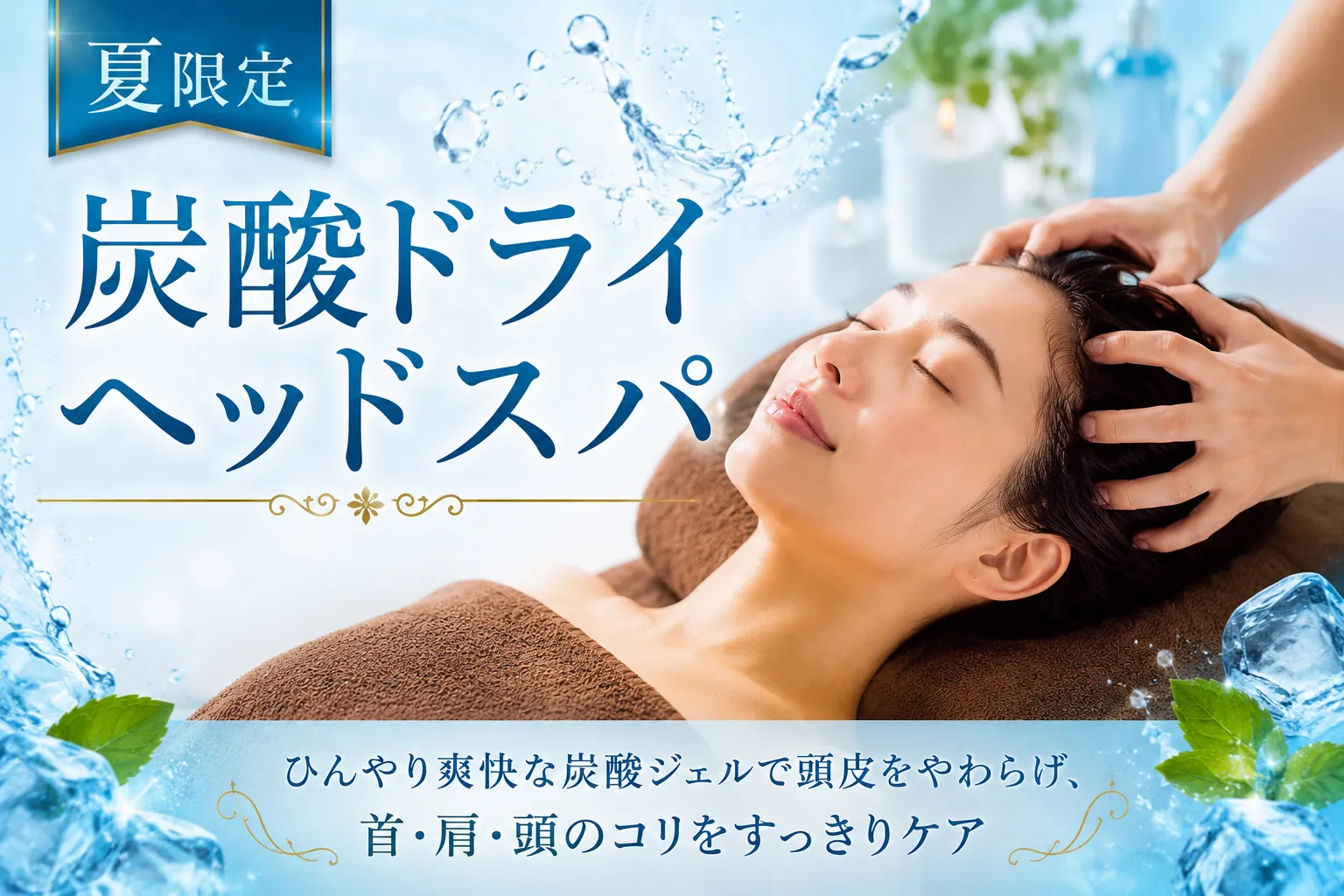 夏限定♪炭酸ドライヘッドスパですっきり爽快【町田・日本橋Green】